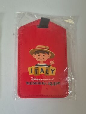 Disney Member Cruise Red Italy Luggage Tag